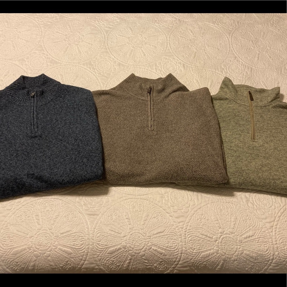 Pull over quarter zip sweaters (3)